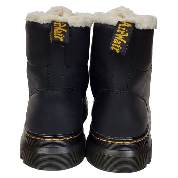 New Dr Martens combs faux fur shearling lined leather combat boots black winter - Picture 10 of 12